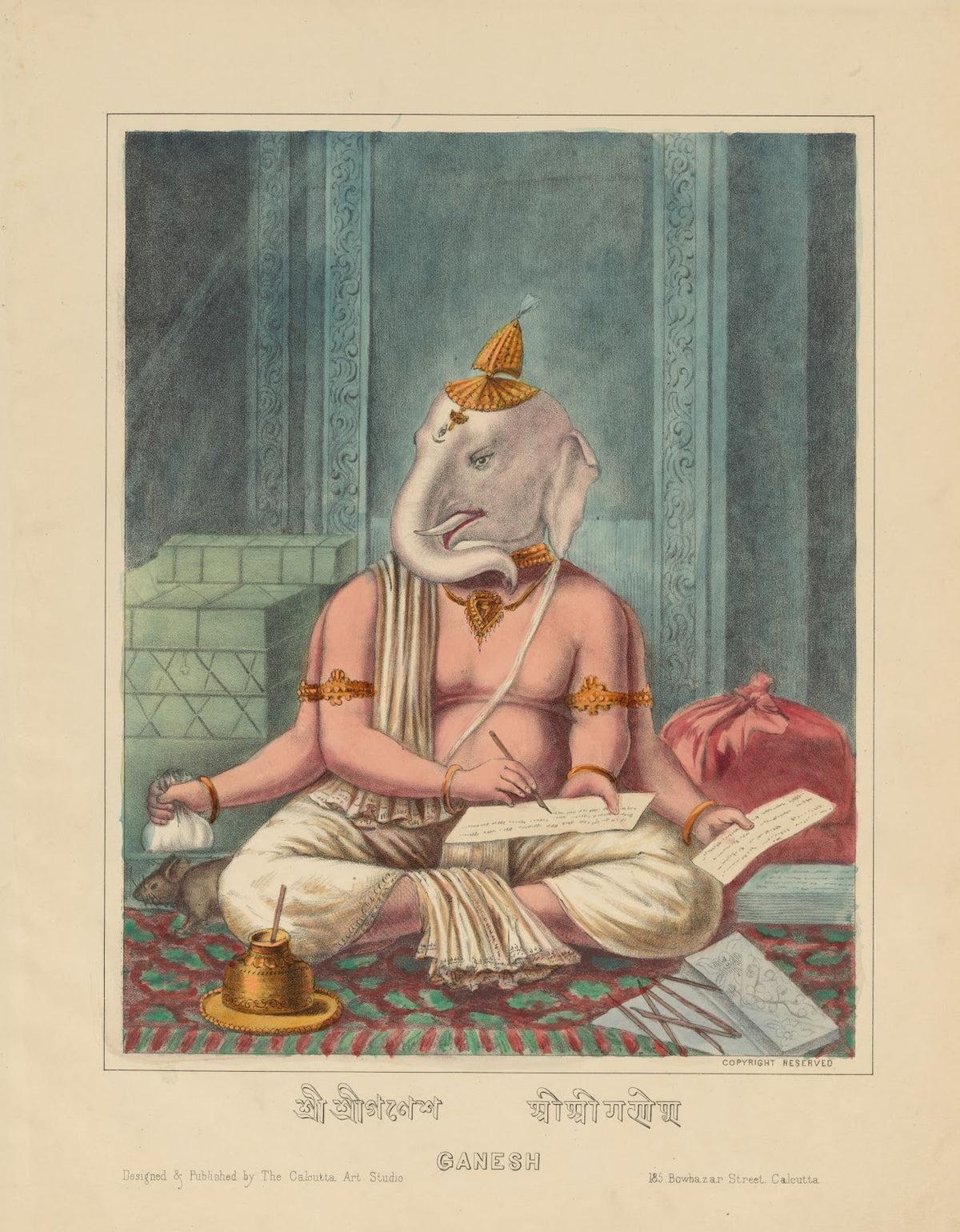 Ganesha Transcribing the Mahabharata 18781883