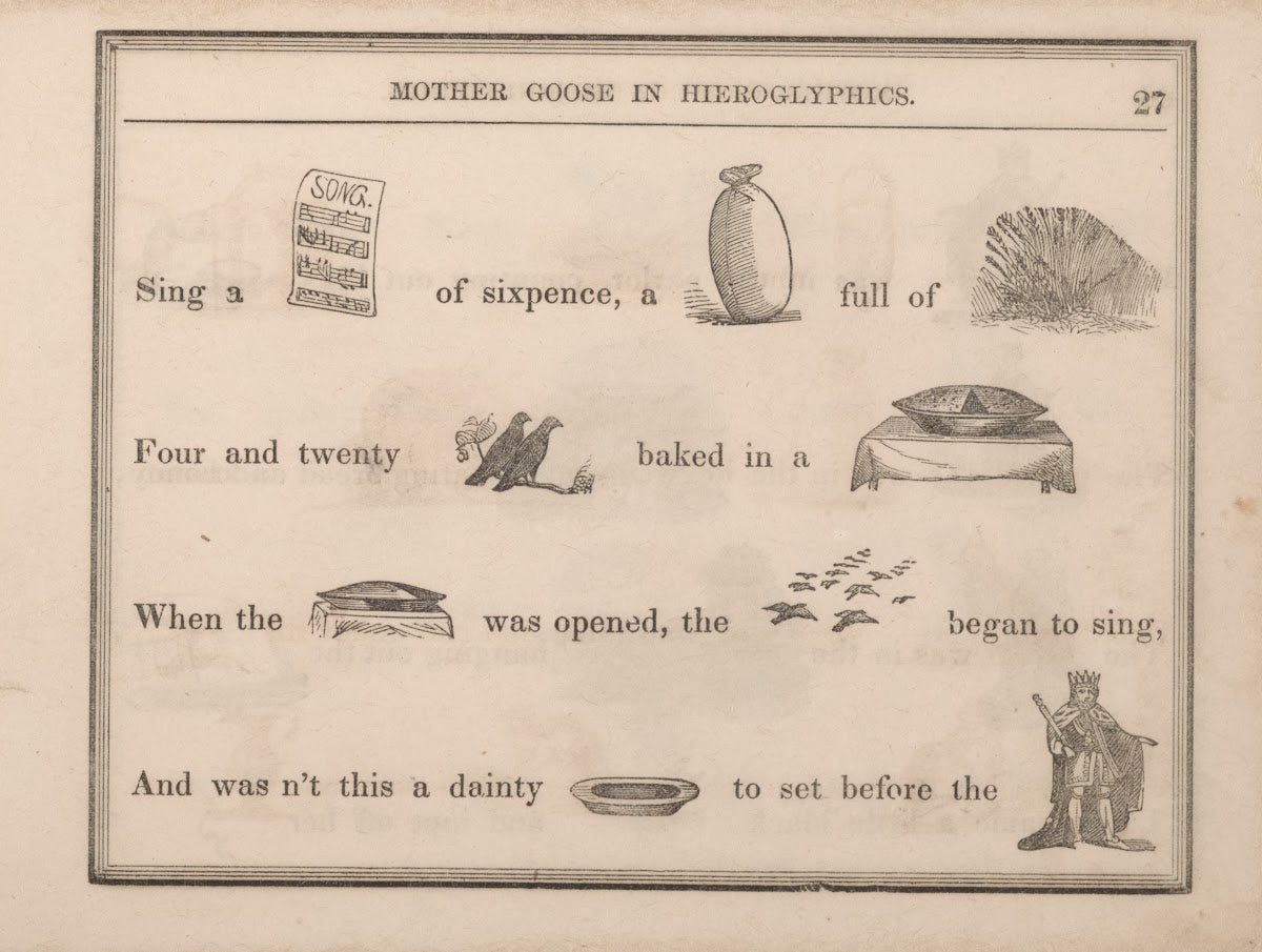 Song Bag Rye Blackbirds Pie Birds Dish King 1855