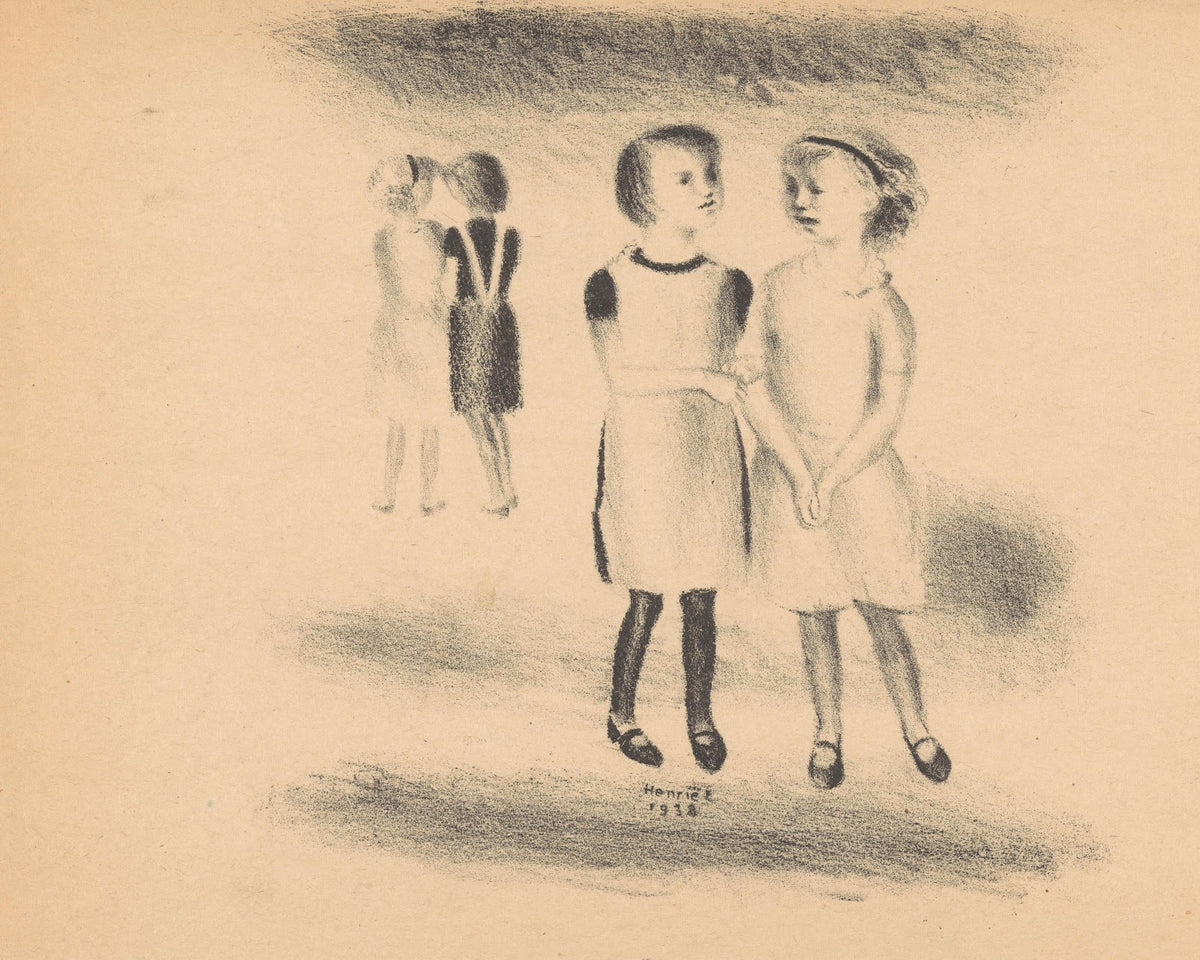 Meisjes op straat 1938