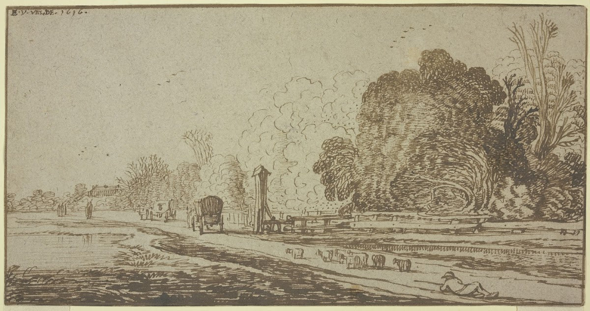Road leading to a village 1616