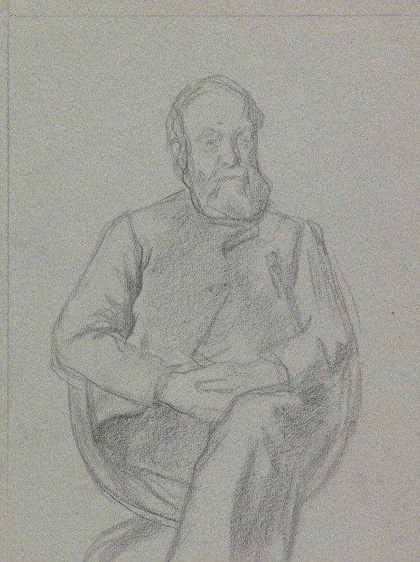 Portret van een zittende man 1874 1925