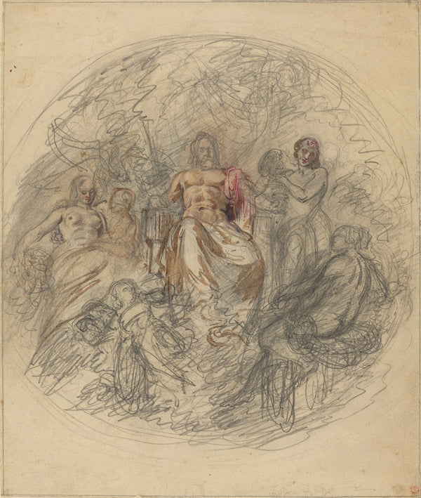 Study of Jove and Three Goddesses
