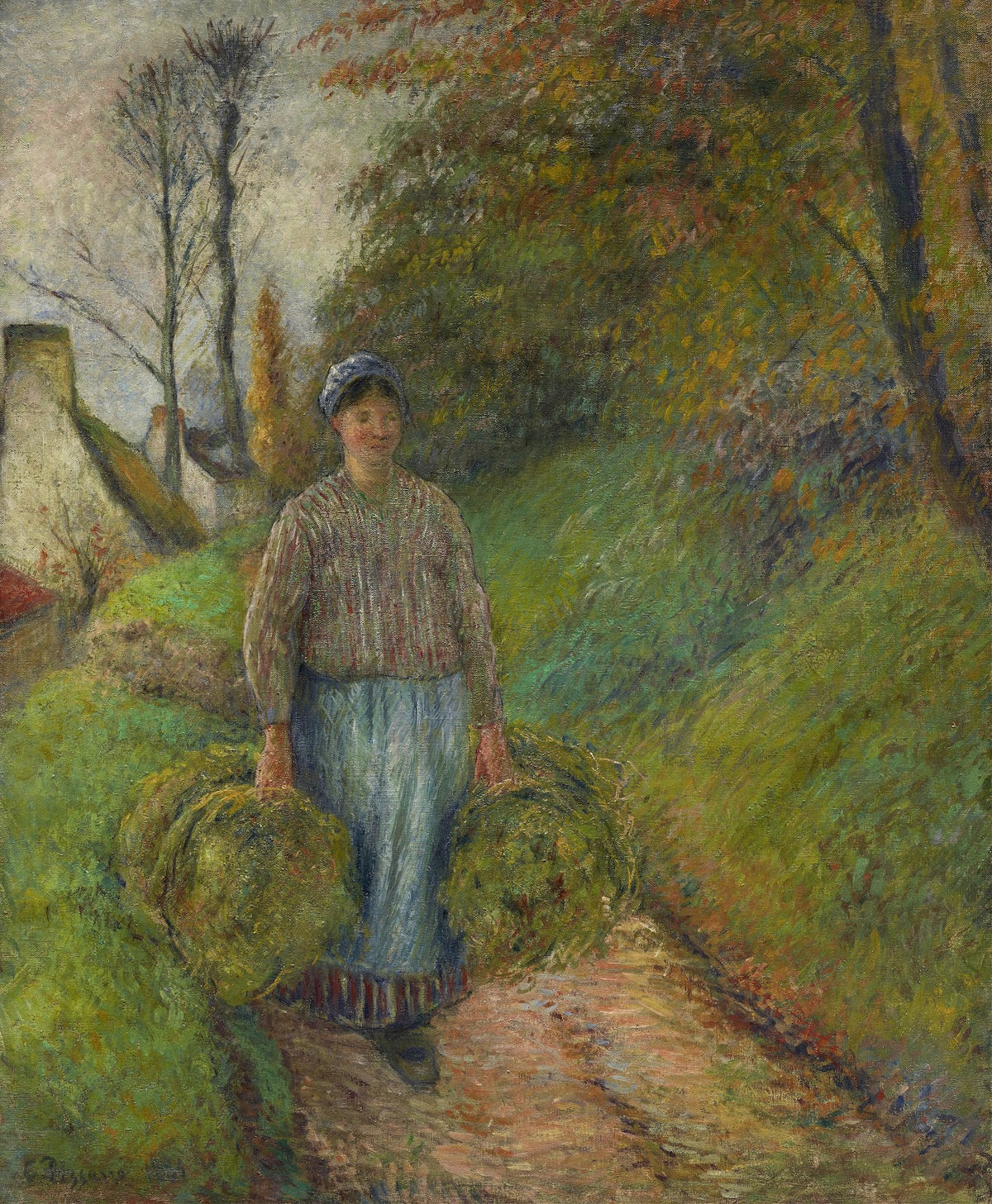 Peasant Woman Carrying Two Bundles of Hay 1883