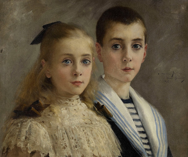 Portrait de Jean et Jeanne les enfants du professeur Joffroy 1895