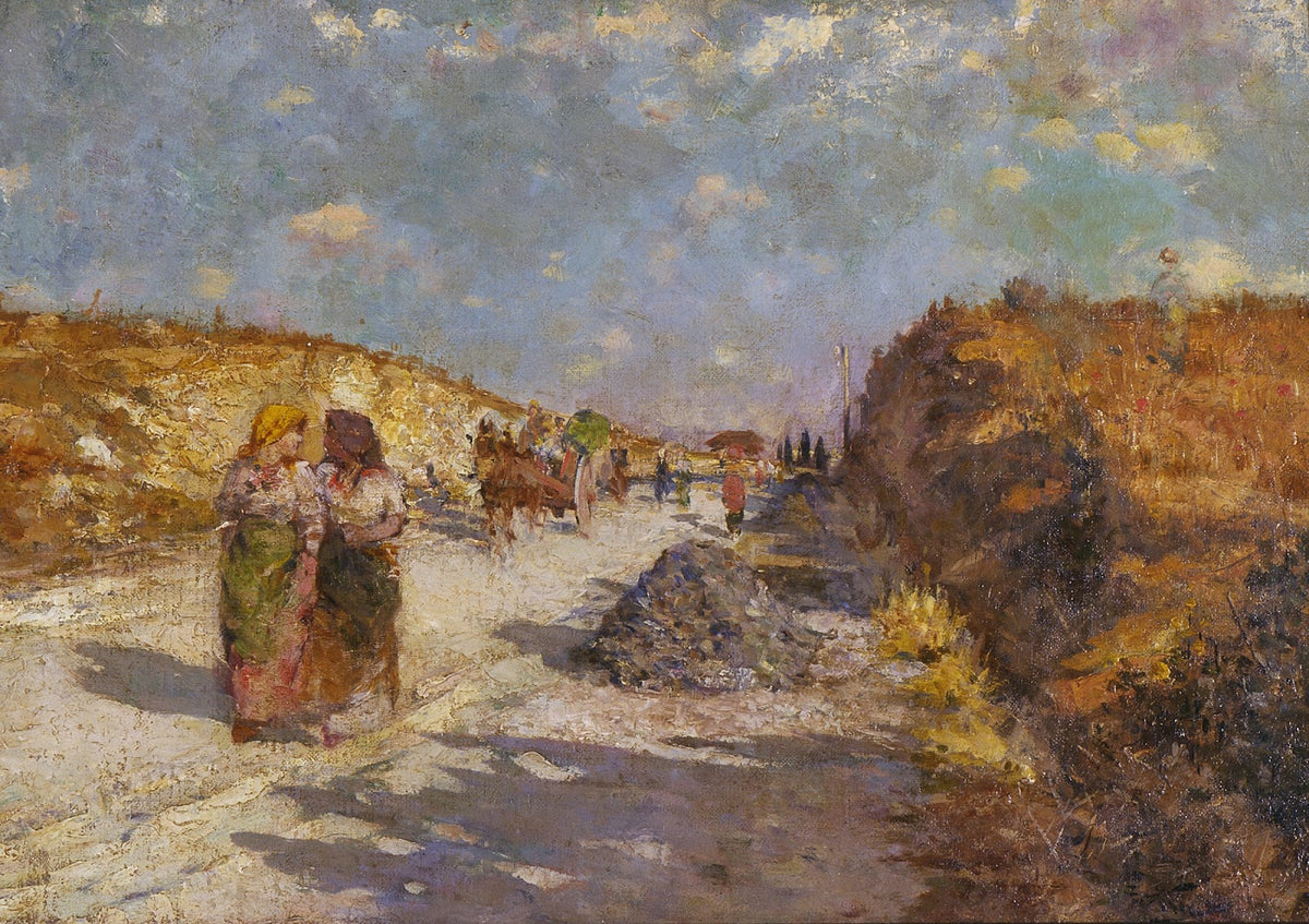 Market day Rome circa 1880