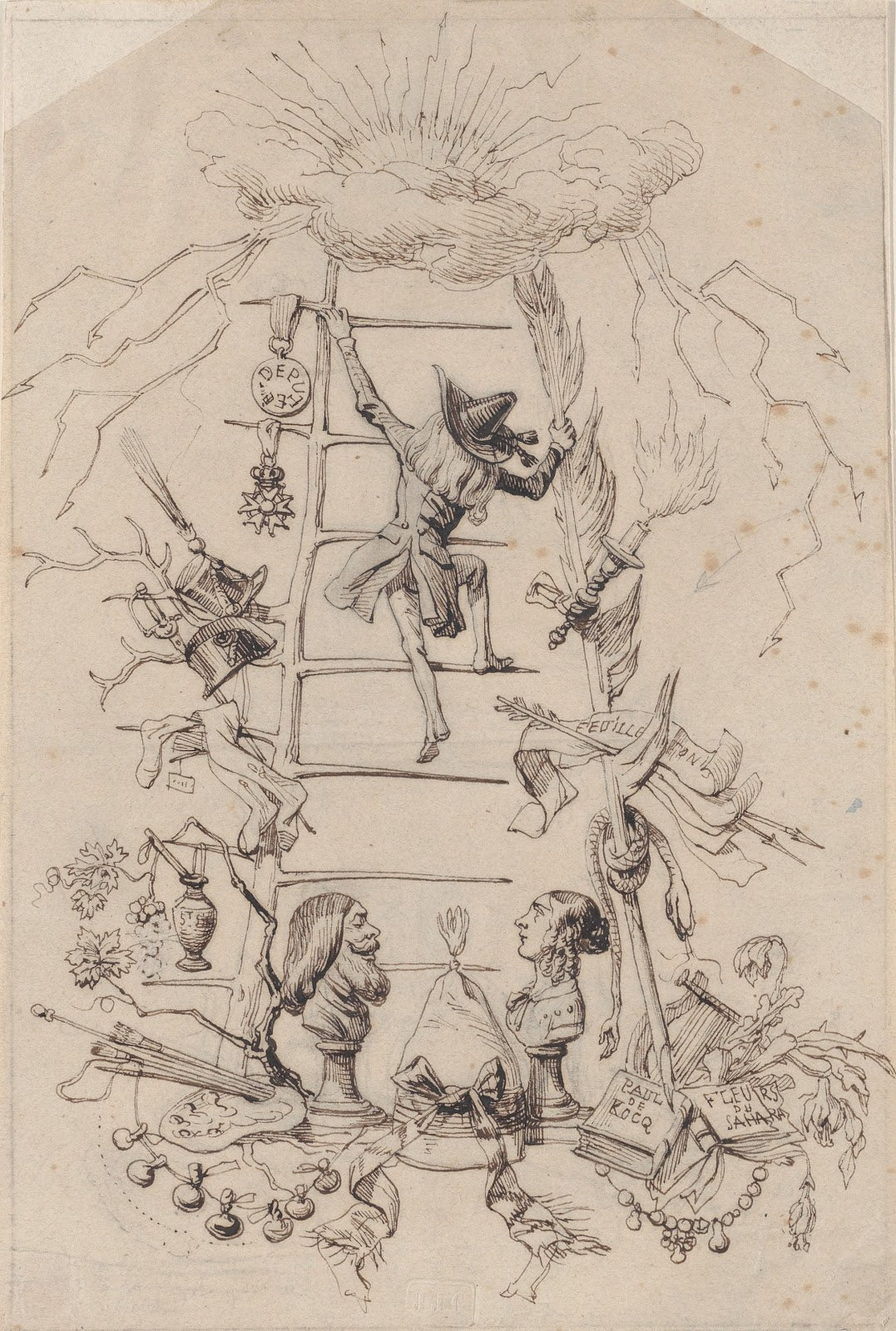Illustration in Jérôme Paturot by Louis Reybaud Paris 1846 ca 1846