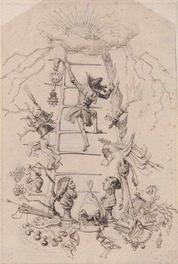 Illustration in Jérôme Paturot by Louis Reybaud Paris 1846 ca 1846