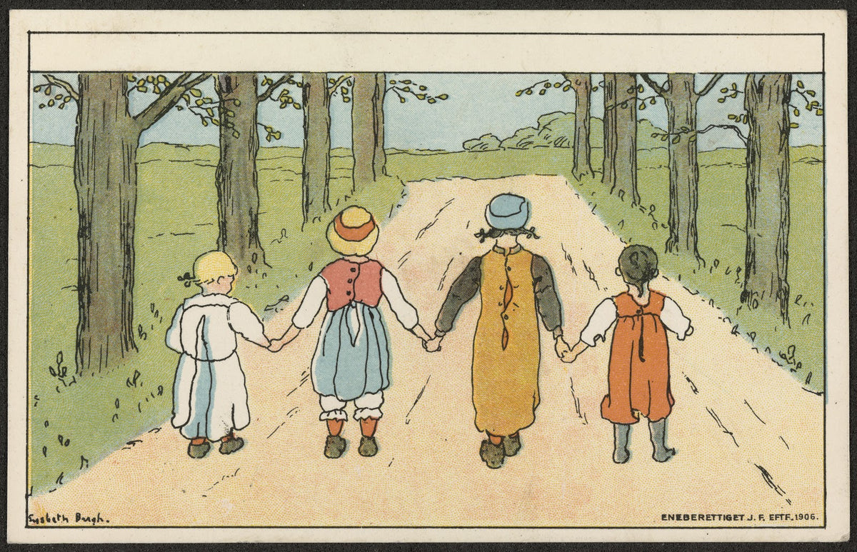 Children holding hands