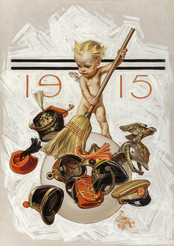 New Years Baby Cleaning Up 1915