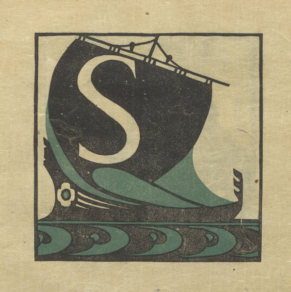 Letters designed and cut on linoleum blocks Pl19 1920