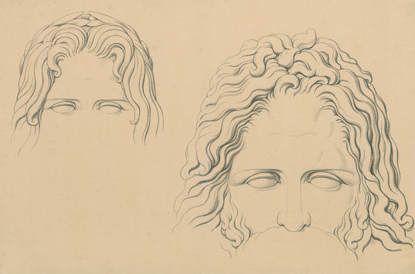 Upper half of two classical heads