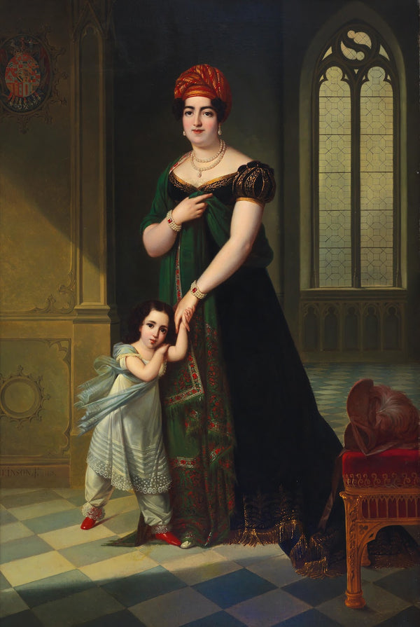 Portrait of the Duquesa de Frias and her son 1819
