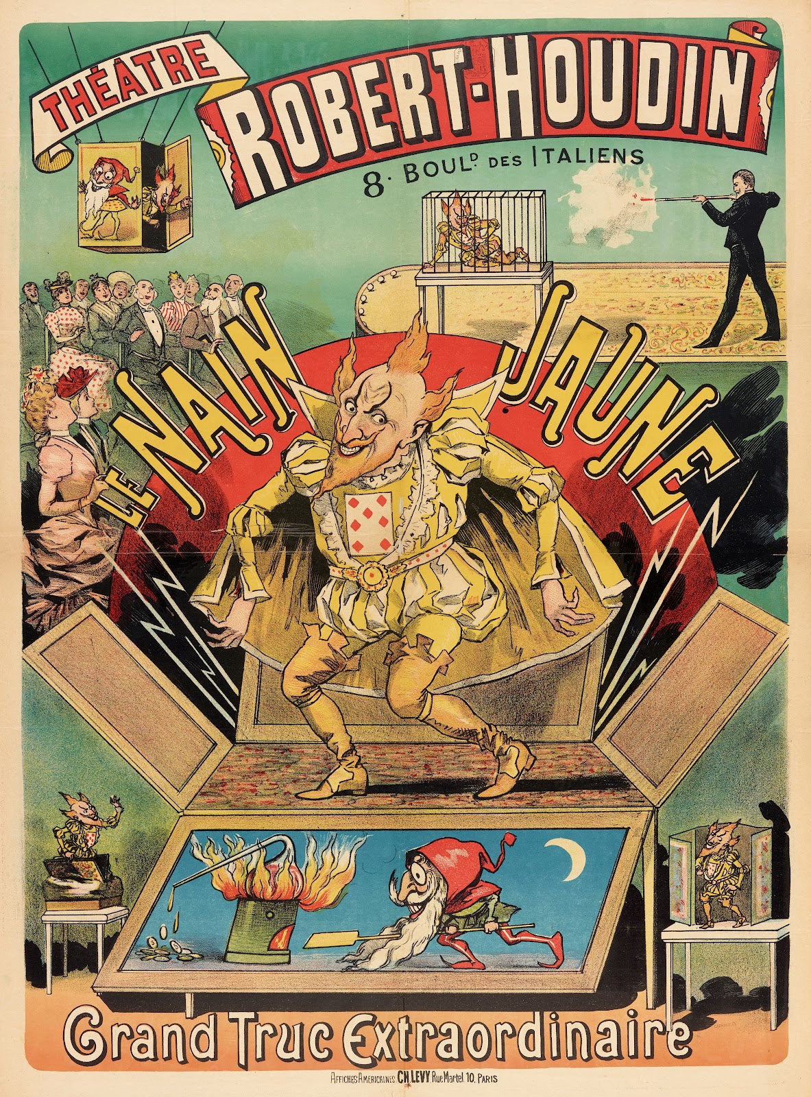 Theâtre Robert Houdin 8 Bould Des Italiens Le Nain Jaune Grand Truc Extraordinai