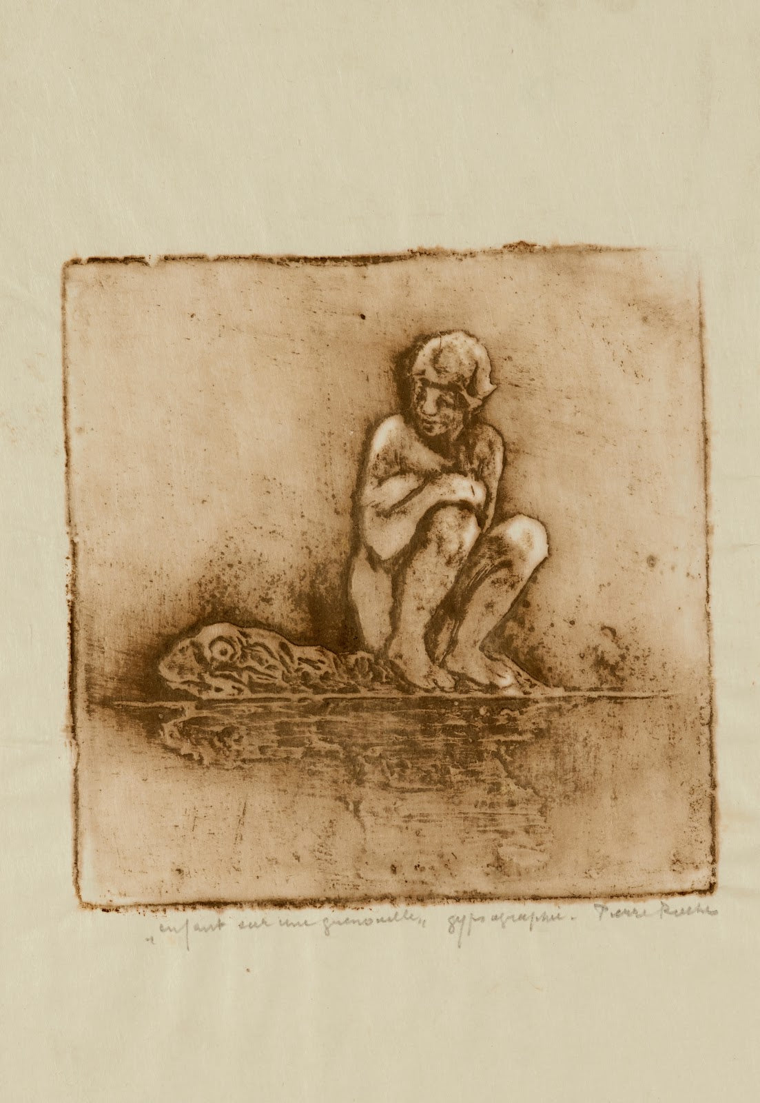 Enfant sur une grenouille 1914