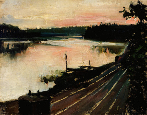 View from Eläintarha at Sunset 1886
