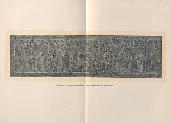 Antependium Plattstich auf Leinwandgrund 1888