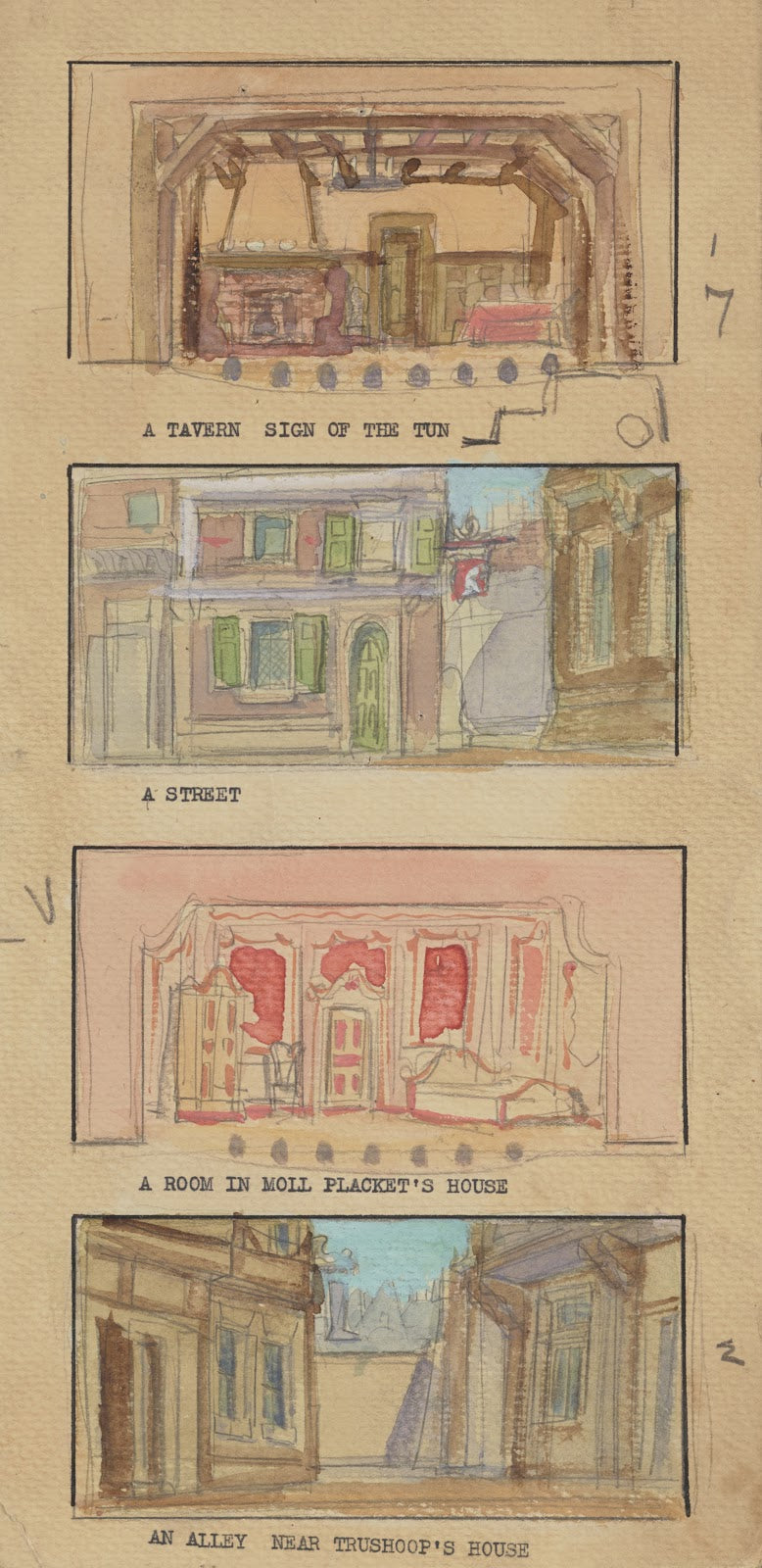 The Disappointment Sketch no 2 A Tavern Sign of the Tun A Street 1934 1943