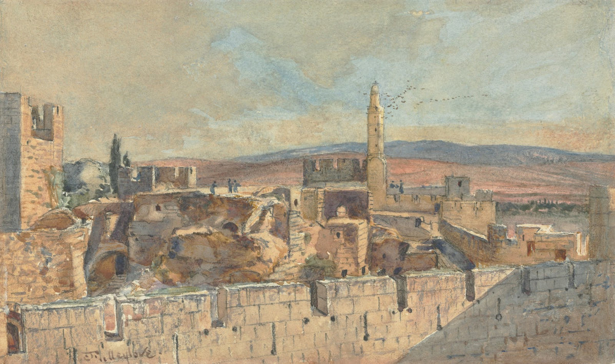 View of the Old City of Jerusalem 1800s