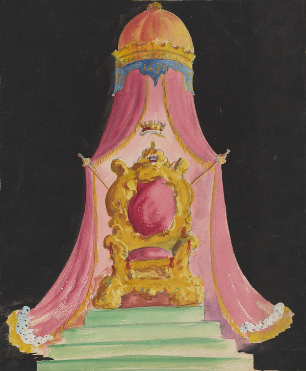 Created Equal Sketch no 1 Throne with Canopy 1934 1943
