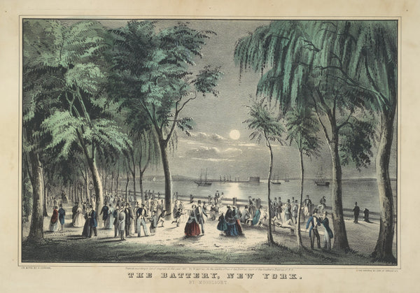 The Battery New York By moonlight 1850