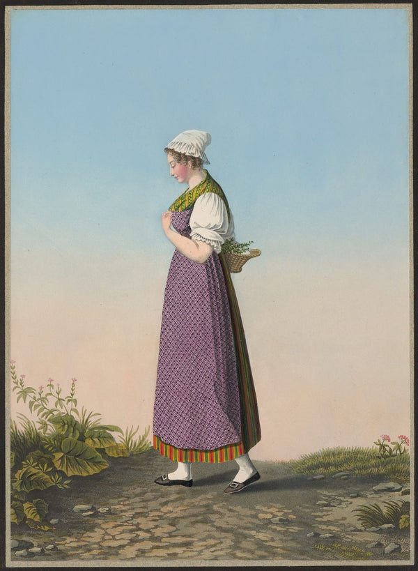 Catherine Boezinger Femme à lenseigne de lOurs à Glaris 1825 1830
