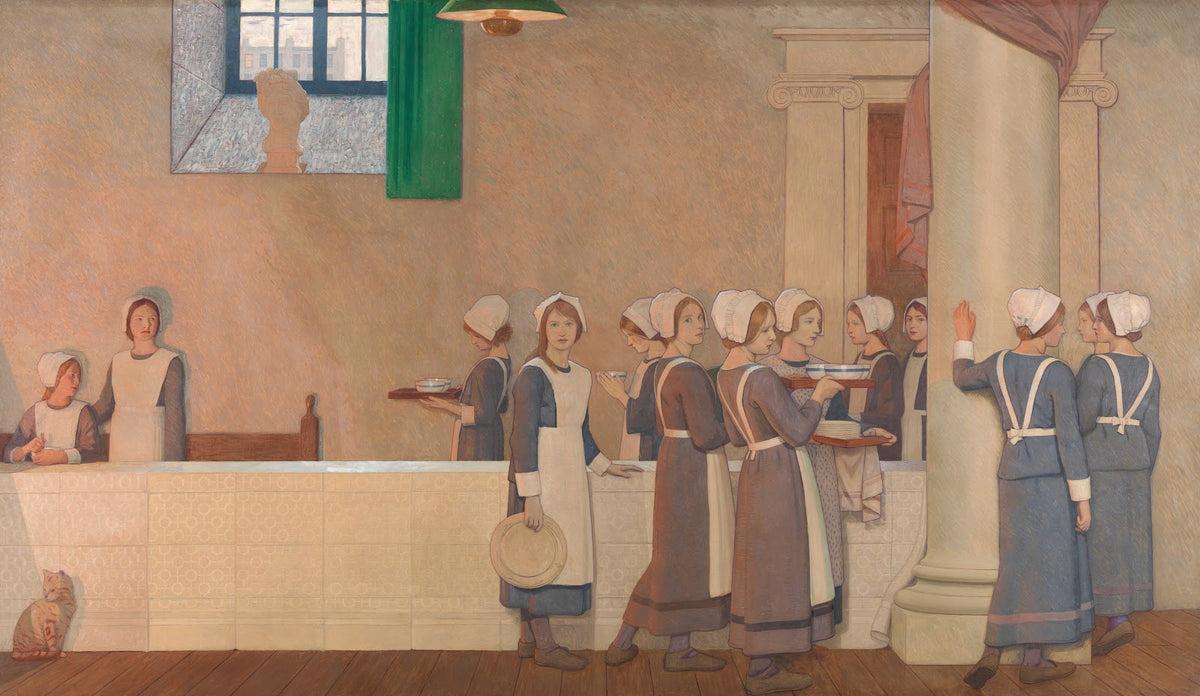 Orphan Girls in the Refectory of a Hospital Proceeding to Their Place at the Tab