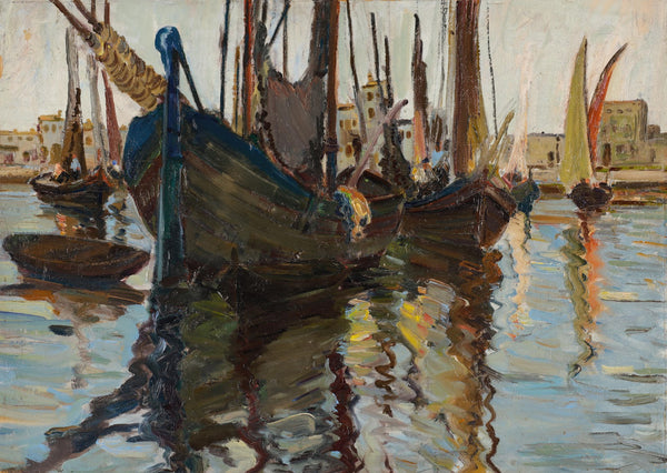 Fischer im Hafen 1923