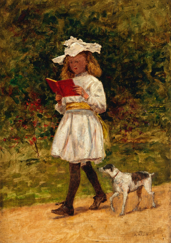 A Young Girl Reading c 1910