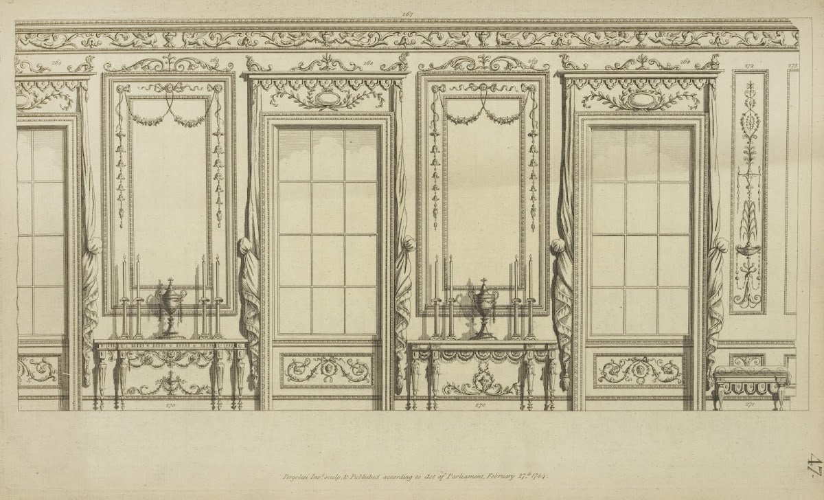 Several designs of windows and moldings 1777 1784