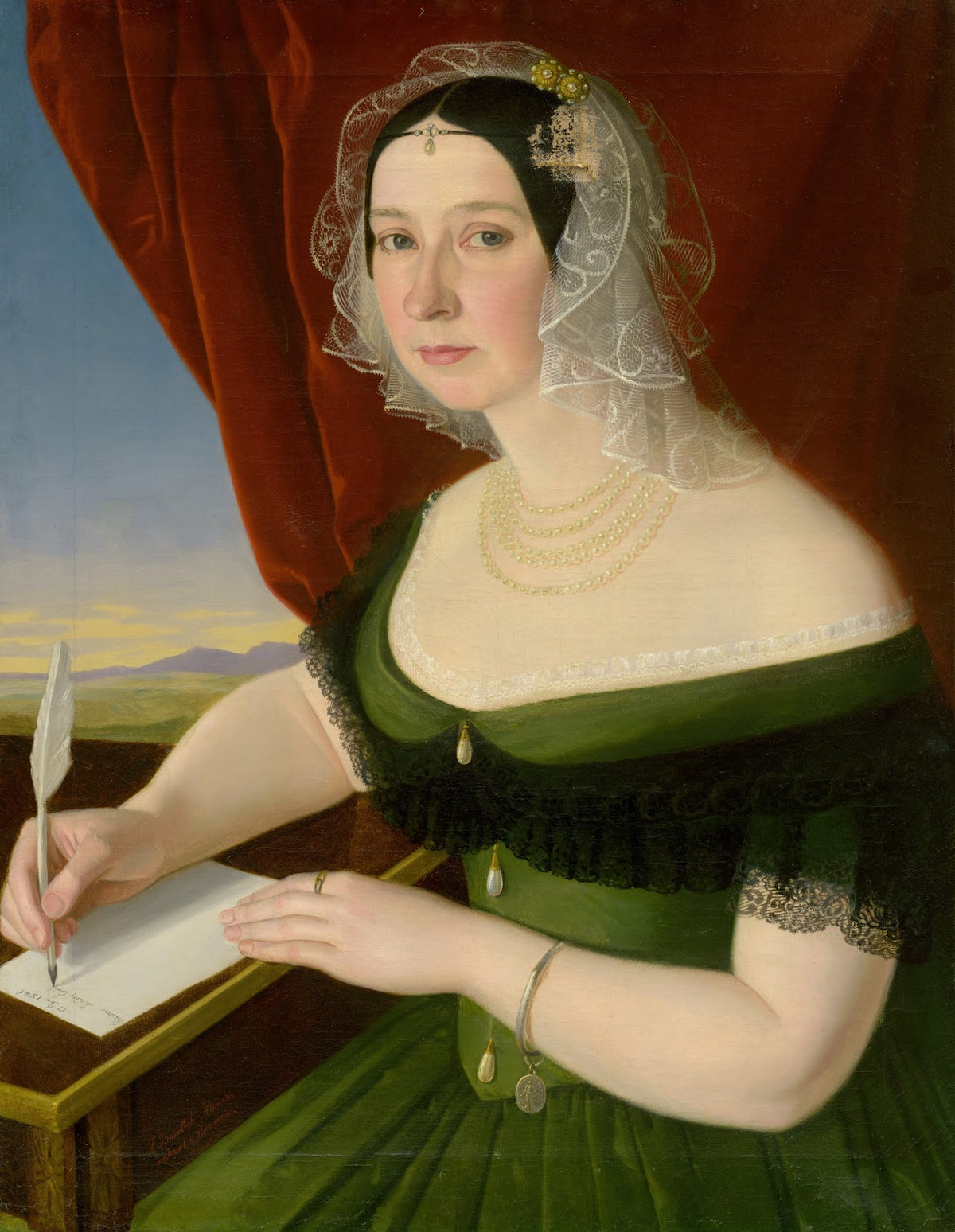 Portrait of Žofia Brezovická from Brezovica and Veľká Lomnica 1840 1850