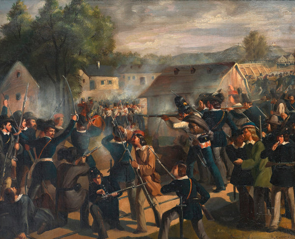 Der Kampf an der Taborbrücke in der Leopoldstadt am 6 Oktober 1848 1849