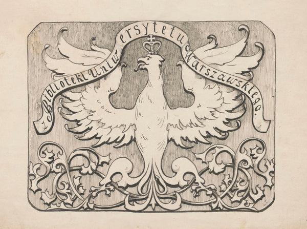 Design for aBookplate of the University of Warsaw Library 1916