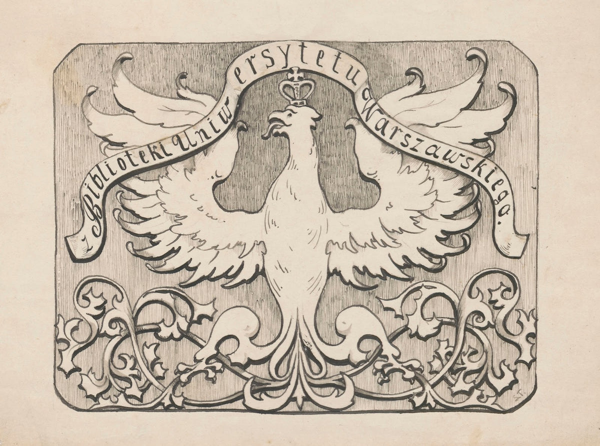 Design for aBookplate of the University of Warsaw Library 1916