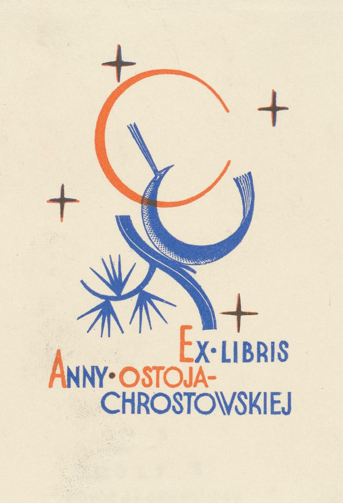 Ex libris Anny Ostoja Chrostowskiej 1931