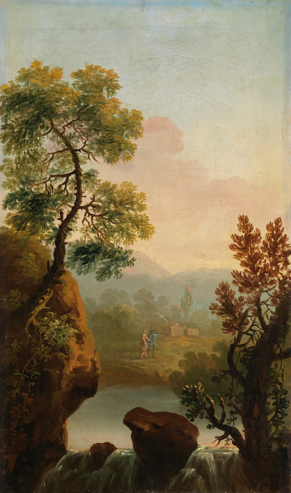 Landscape with Figures in the Background c1740s
