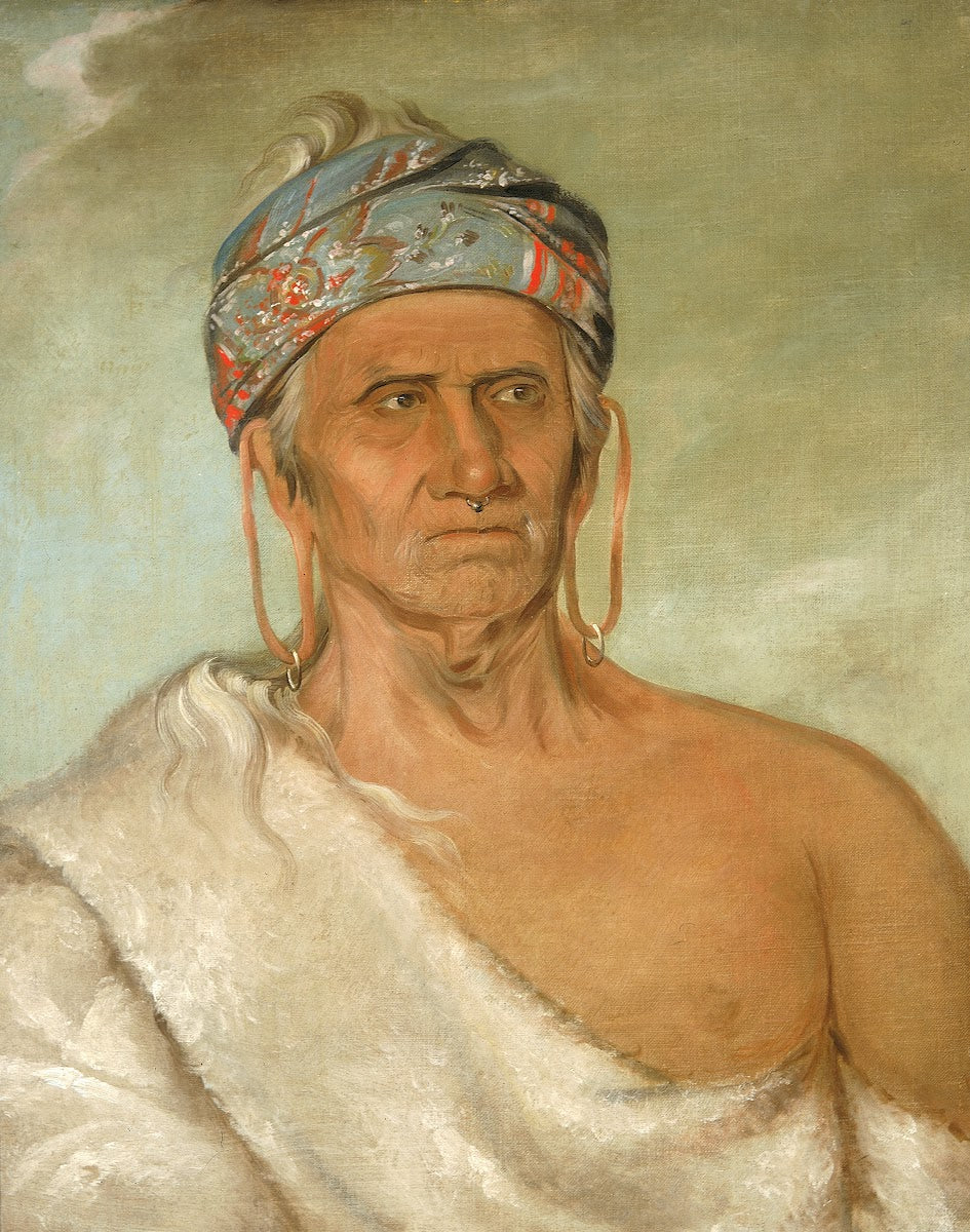 Lay láw she kaw Goes Up the River an Aged Chief 1830