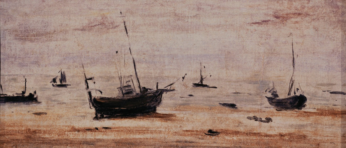 Bateaux échoués à marée basse 1895