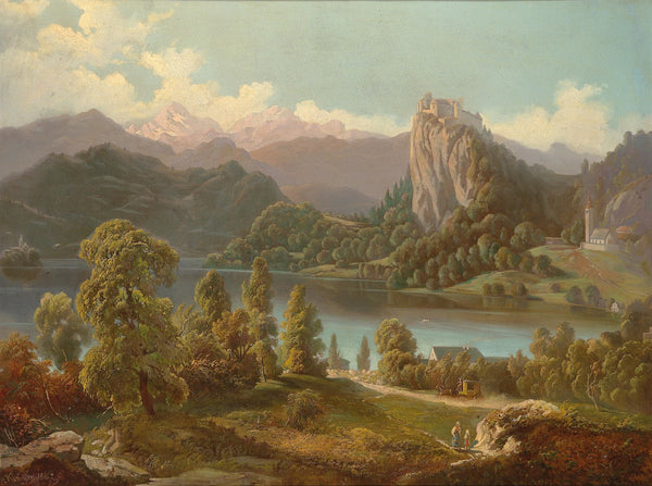 View Of The Castle And Island With St Marys Church On Lake Bled