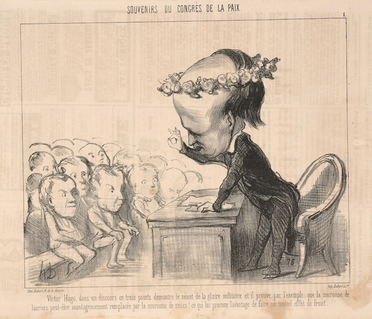 Victor Hugo in a speech in three points Front end 1849