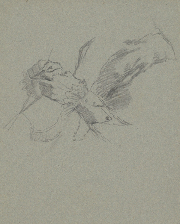 Study of Hands Knitting recto c 1870 1890