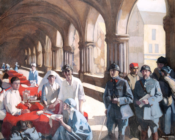 The Scottish Womens Hospital In The Cloister of the Abbaye at Royaumont Dr Franc