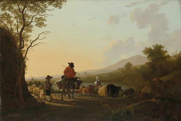 Landscape with Cattle Driver and Shepherd c 1780 c 1785