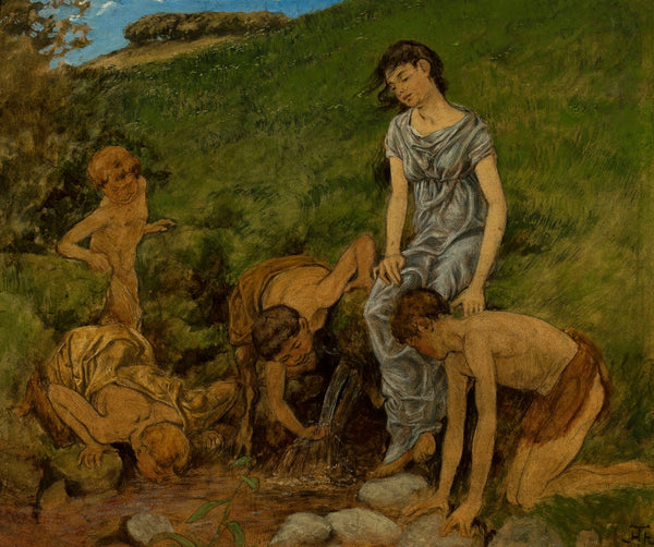 At the spring well