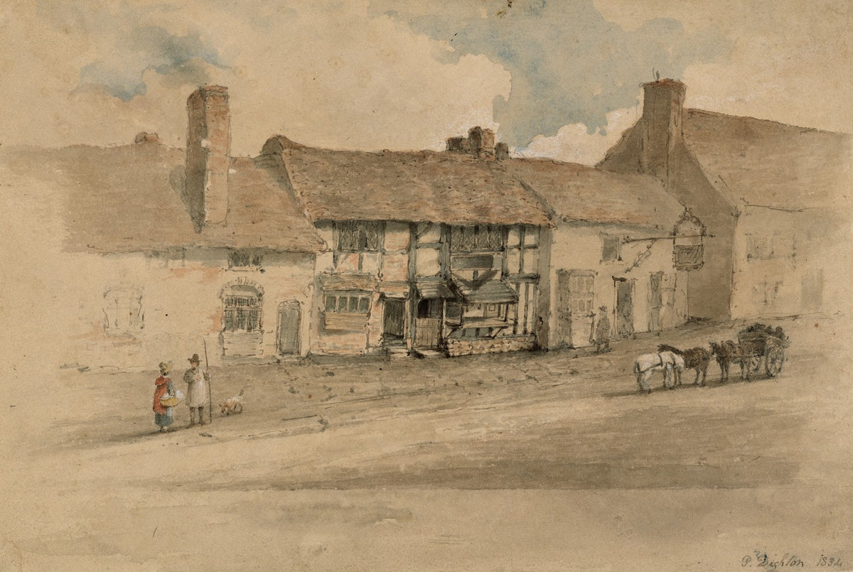 The exterior of the house in which Shakespeare was born 1834