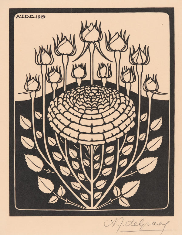 Decorative Flower Study 1919