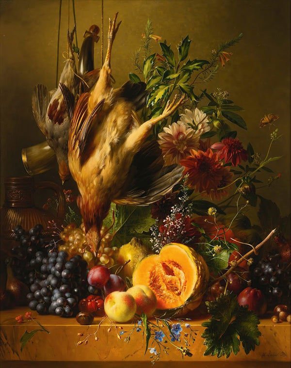 Still Life With Game And Fruit 1844