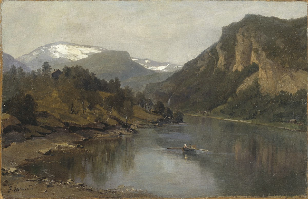 Roddtur på fjorden 1870s