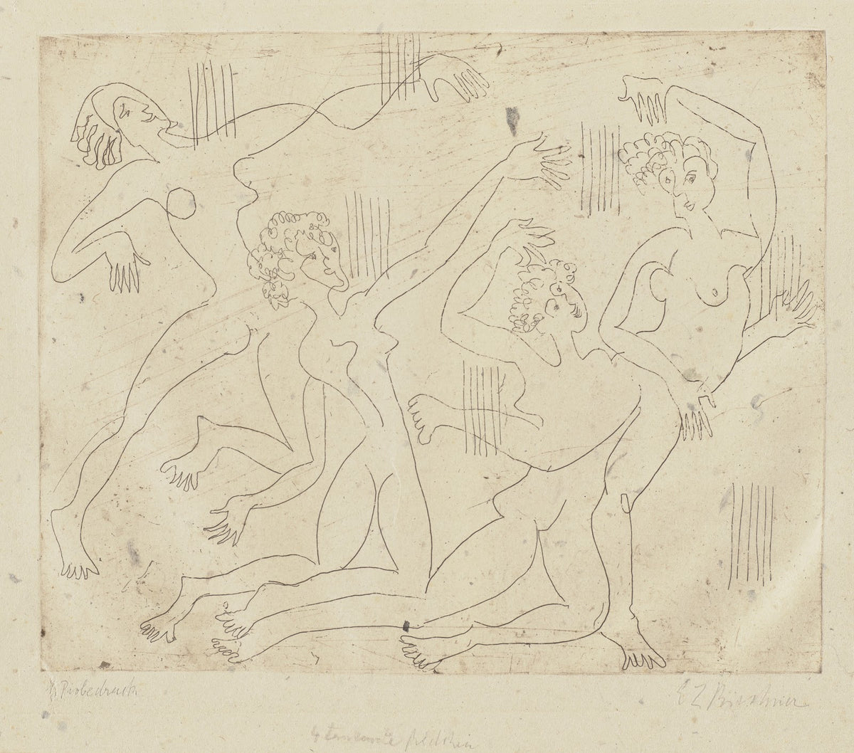 Vier tanzende Mädchen 1933