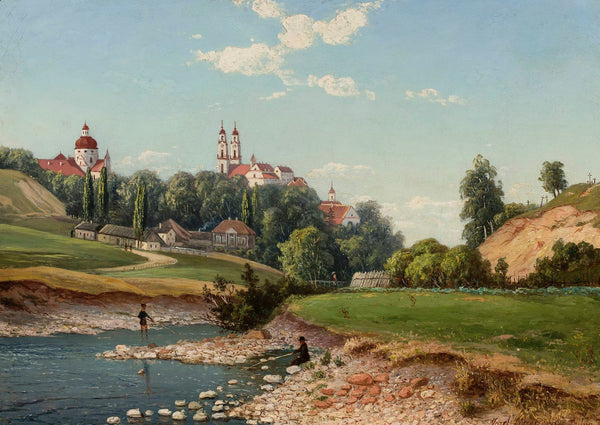 View of the church of Missionaries and Visitation Sisters in Vilnius 1870
