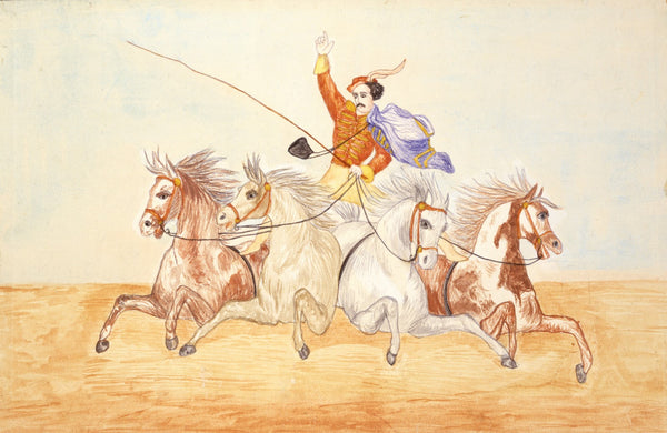 Acrobat Rider on Four Horses ca 1880